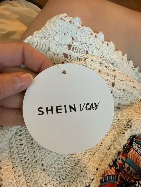 Crochet V-Neck Cami Crop Top and Tribal Print Shorts Two-Piece Set - Picture 4 of 5